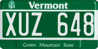 VT license plate XUZ648