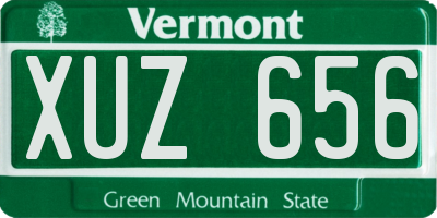 VT license plate XUZ656