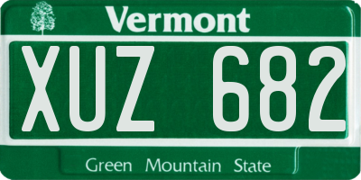 VT license plate XUZ682