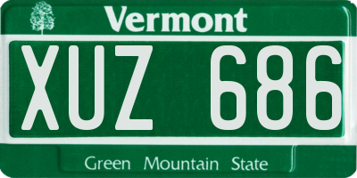 VT license plate XUZ686