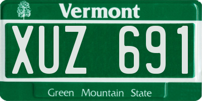 VT license plate XUZ691