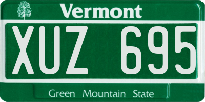 VT license plate XUZ695
