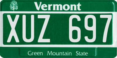 VT license plate XUZ697
