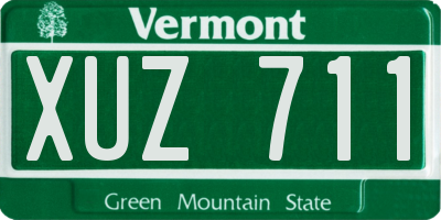 VT license plate XUZ711
