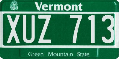 VT license plate XUZ713