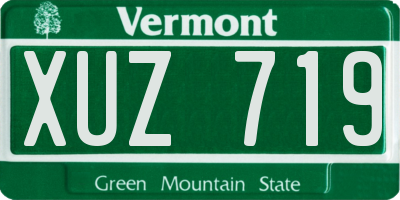 VT license plate XUZ719