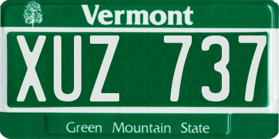 VT license plate XUZ737