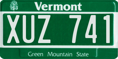 VT license plate XUZ741