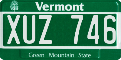 VT license plate XUZ746