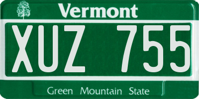 VT license plate XUZ755