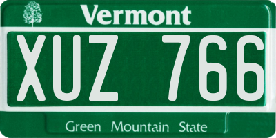VT license plate XUZ766