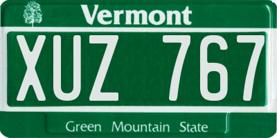 VT license plate XUZ767