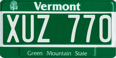 VT license plate XUZ770