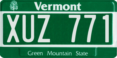 VT license plate XUZ771