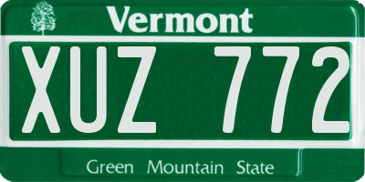 VT license plate XUZ772