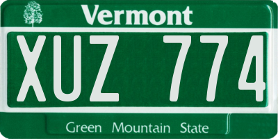VT license plate XUZ774