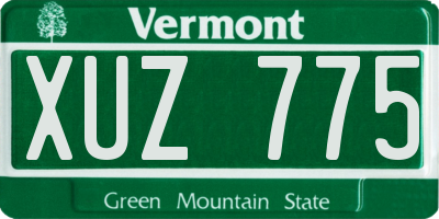 VT license plate XUZ775