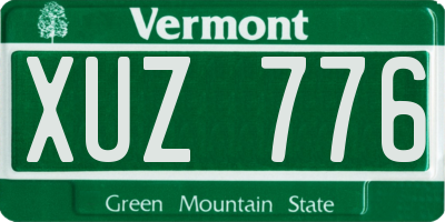 VT license plate XUZ776