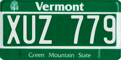 VT license plate XUZ779