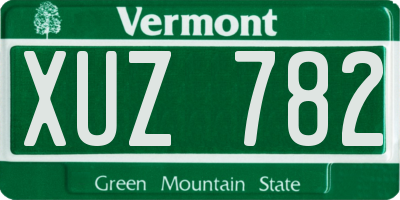 VT license plate XUZ782