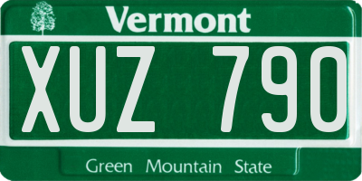 VT license plate XUZ790