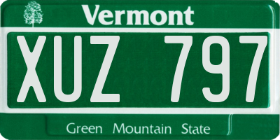 VT license plate XUZ797