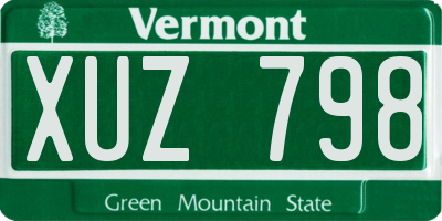 VT license plate XUZ798