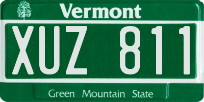 VT license plate XUZ811