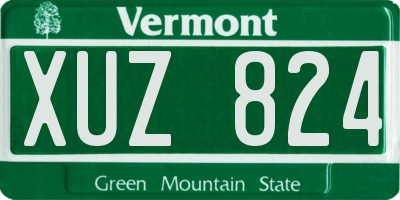 VT license plate XUZ824