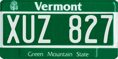VT license plate XUZ827