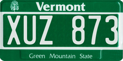 VT license plate XUZ873