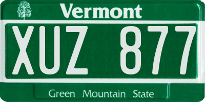 VT license plate XUZ877