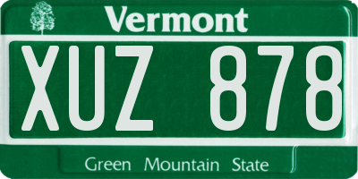VT license plate XUZ878