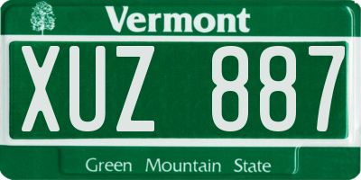 VT license plate XUZ887