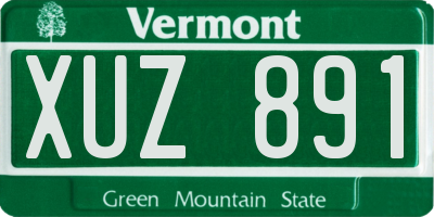 VT license plate XUZ891