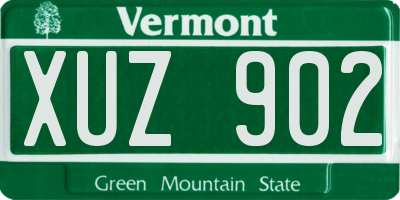 VT license plate XUZ902