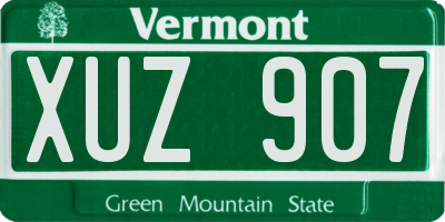 VT license plate XUZ907