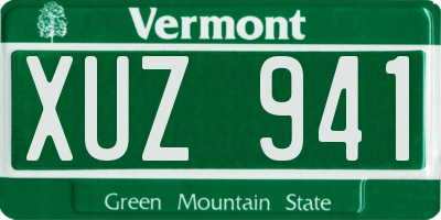 VT license plate XUZ941