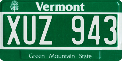 VT license plate XUZ943