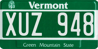 VT license plate XUZ948