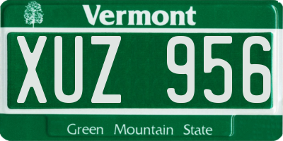 VT license plate XUZ956