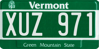 VT license plate XUZ971