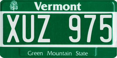 VT license plate XUZ975