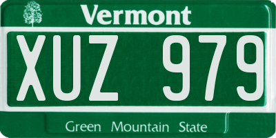 VT license plate XUZ979