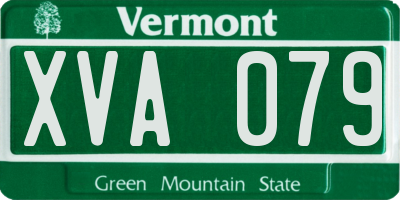 VT license plate XVA079