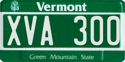 VT license plate XVA300