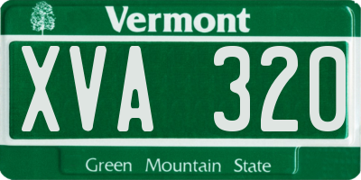 VT license plate XVA320