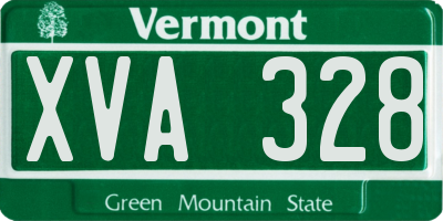 VT license plate XVA328