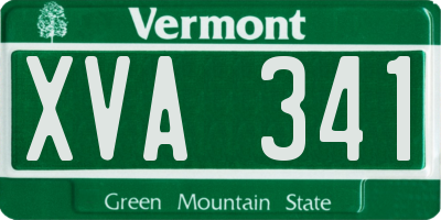 VT license plate XVA341
