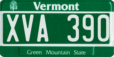 VT license plate XVA390
